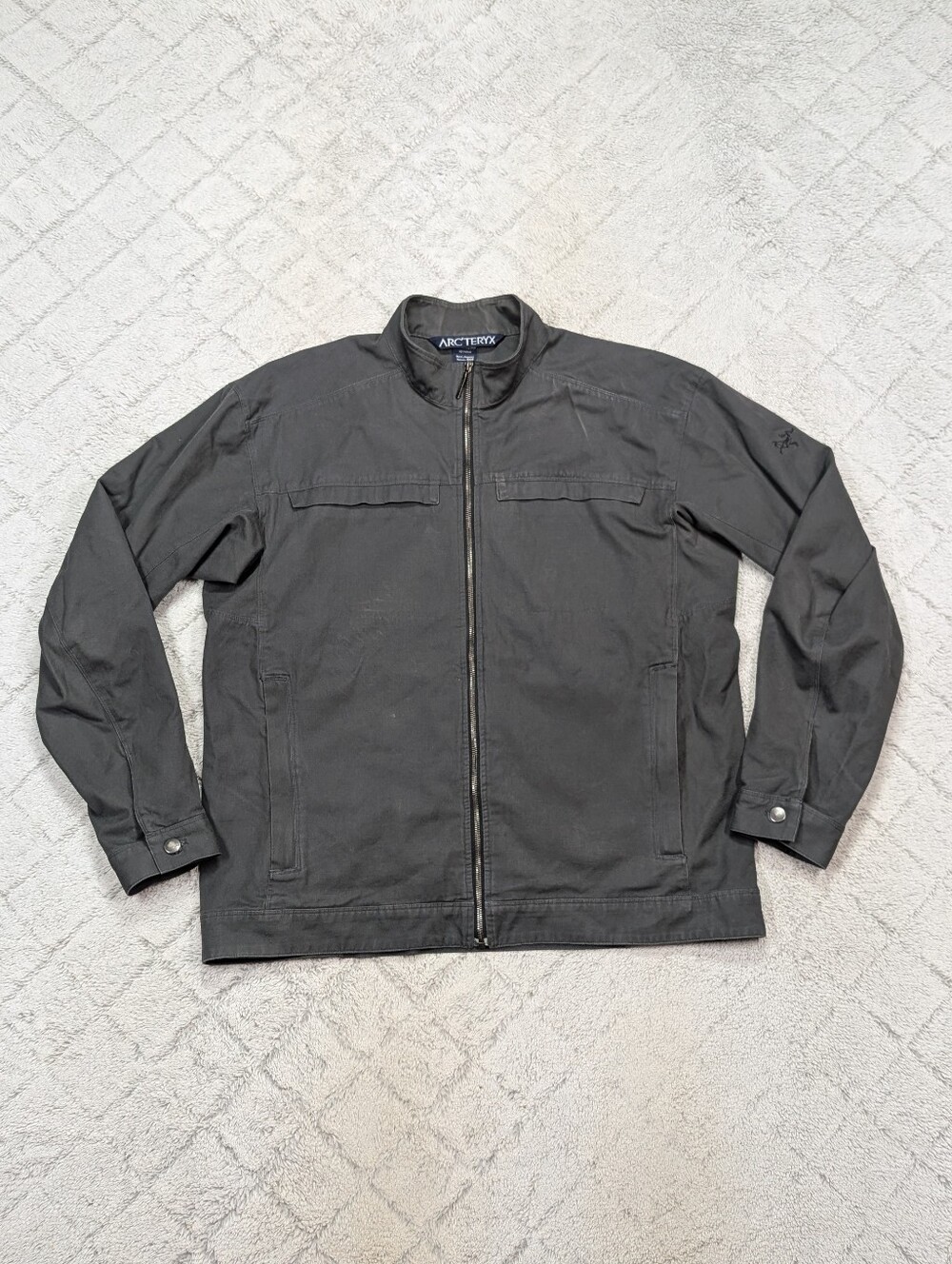 Arc'teryx Jacket Mens XL Gray Crosswire Canvas Full Zip Field Utility Rugged